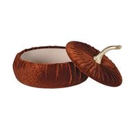 Melody Maison Burnt Orange Velvet Pumpkin Storage Box