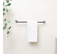 Melody Maison Chrome Silver And Black Art Deco Towel Rail - 64Cm