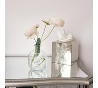 Melody Maison Clear Glass Small Square Shaped Vase 13.7Cm