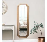 Melody Maison Copper Art Deco Wall Mirror 142cm X 47cm | Size: 142 cm X 47 cm Melody Maison Copper 142 cm X 47 cm