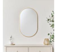 Melody Maison Copper Gold Oval Frame Wall Mirror 80Cm X 50Cm