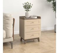 Melody Maison Cream 3 Drawer Bedside Table - Oswin Range Melody Maison Cream