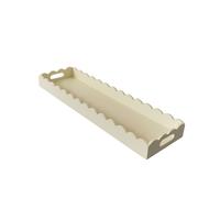Melody Maison Cream Scalloped Rectangular Decorative Tray 70cm X 20cm | Size: 70 cm X 20 cm Melody Maison Cream 70 cm X 20 cm