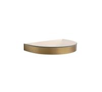 Melody Maison Curved Champagne With Gold Edge Mirrored Floating Wall Shelf in Rose Gold Melody Maison Rose Gold