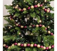 Melody Maison Dark Pink & Gold Glitter Bauble Ball Garland 1.8M