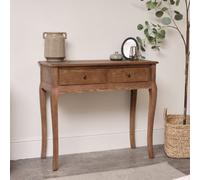 Melody Maison Dark Wood 2 Drawer Dressing Table - Ashwell Range