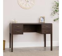 Melody Maison Dark Wood 4 Drawer Dressing Table - Kingsley Range