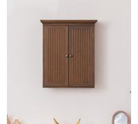 Melody Maison Dark Wood Reeded Wall Mounted Cabinet