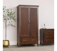 Melody Maison Dark Wood Reeded Wardrobe - Georgian Range