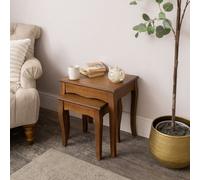 Melody Maison Dark Wood Set Of 2 Nest Of Tables - Ashwell Range
