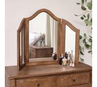 Melody Maison Dark Wood Triple Dressing Table Mirror - Ashwell Range