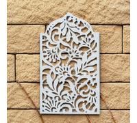 Melody Maison Distressed White Garden Wall Art Plaque - 30Cm X 50Cm