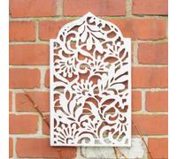 Melody Maison Distressed White Garden Wall Art Plaque - 30Cm X 81Cm