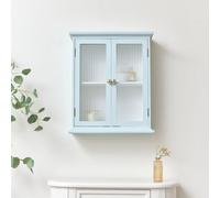 Melody Maison Duck Egg Blue Reeded Glass Wall Cabinet