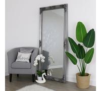 Melody Maison Extra, Extra Large Ornate Antique Silver Full Length Wall/floor Mirror 85Cm X 210Cm