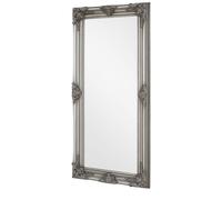 Melody Maison Extra, Extra Large Ornate Antique Silver Full Length Wall/Floor Mirror 85cm X 210cm in Metallic Silver | Size: 85 cm X 210 cm Melody Maison Metallic Silver 85 cm X 210 cm