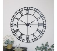 Melody Maison Extra Large Black Metal Skeleton Clock 100Cm X 100Cm