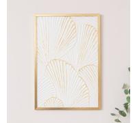 Melody Maison Extra Large Gold Ginkgo Textured Wall Art - 55cm X 80cm | Size: 55 cm X 80 cm Melody Maison Gold 55 cm X 80 cm