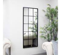 Melody Maison Extra Large Matt Black Window Mirror 144cm x 59cm