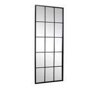 Melody Maison Extra Large Matt Black Window Mirror 144cm X 59cm | Size: 144 cm X 59 cm Melody Maison Black 144 cm X 59 cm