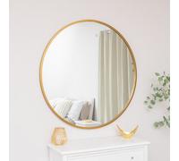 Melody Maison Extra Large Round Gold Wall Mirror 120Cm X 120Cm (1.2 M X 1.2 M)