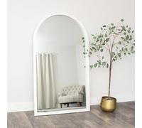Melody Maison Extra Large White Arched Frame Leaner/Wall Mirror - 190cm X 110cm | Size: 190 cm X 110 cm Melody Maison White 190 cm X 110 cm