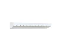 Melody Maison Extra Large White Scalloped Wall Storage Shelf - 90cm Melody Maison White
