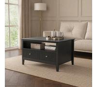 Melody Maison Fluted Four Drawer One Shelf Coffee Table - Hales Black Range