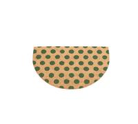Melody Maison Forest Green & Natural Polka Dot Half Moon Door Mat | Size: 100 cm diameter Melody Maison Green 100 cm diameter