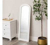 Melody Maison Full Length Distressed White Leaner & Wall Mirror - 47Cm X 142Cm