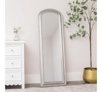 Melody Maison Full Length Foiled Silver Leaner & Wall Mirror - 47cm x 142cm