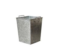 Melody Maison Galvanised Steel Storage Waste Bin in Silver Melody Maison Silver
