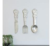 Melody Maison Giant Decorative Wall-Mounted Cutlery Set