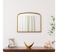 Melody Maison Gold Arched Metal Framed Wall Mirror - 60Cm X 40Cm