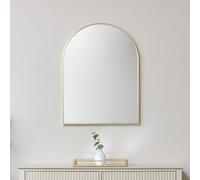 Melody Maison Gold Arched Wall Mirror 80Cm X 60Cm
