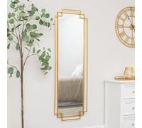 Melody Maison Gold Art Deco Wall Mirror 142Cm X 47Cm