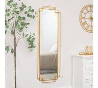 Melody Maison Gold Art Deco Wall Mirror 142cm x 47cm