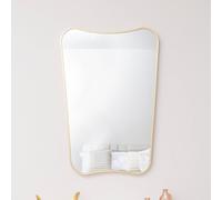 Melody Maison Gold Asymmetrical Metal Framed Wall Mirror - 54cm X 80cm | Size: 54 cm X 80 cm Melody Maison Gold 54 cm X 80 cm