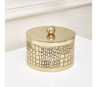Melody Maison Gold Crocodile Print Trinket Pot