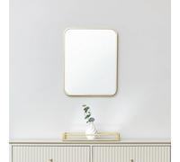 Melody Maison Gold Curved Framed Wall Mirror 50Cm X 40Cm