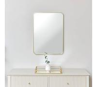 Melody Maison Gold Curved Framed Wall Mirror 70cm x 50cm