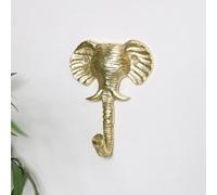 Melody Maison Gold Elephant Head Wall Hook