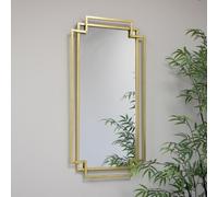 Melody Maison Gold Foiled Wall Mirror 94Cm X 48Cm