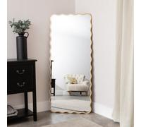 Melody Maison Gold Full Length Wavy Mirror - 70Cm X 165Cm
