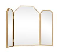 Melody Maison Gold Hexagon Triple Dressing Table Mirror 82cm X 59cm | Size: 82 cm X 59 cm Melody Maison Gold 82 cm X 59 cm