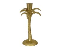 Melody Maison Gold Metal Palm Tree Candle Holder in Metallic Gold Melody Maison Metallic Gold