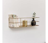 Melody Maison Gold Metal Wire Wall Shelf - 56Cm