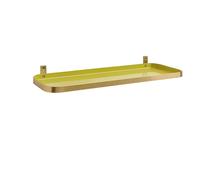 Melody Maison Gold & Olive Green Enamelled Metal Wall Shelf - 50cm Melody Maison Gold