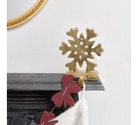 Melody Maison Gold Snowflake Christmas Stocking Holder