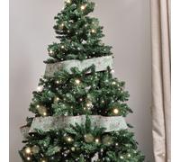 Melody Maison Green Christmas Tree Detailed Fabric Tree Ribbon - 270cm (2.7m / 106.3') Melody Maison Green